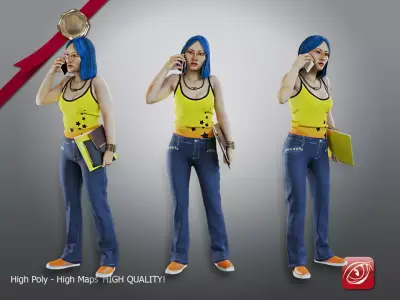 Student Female AAS 2130 004 3D model