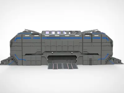 sci-fi architecture 1 3D model