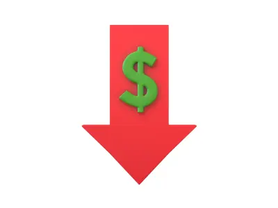 Price Down Symbol V1 005 Low-poly 3D model
