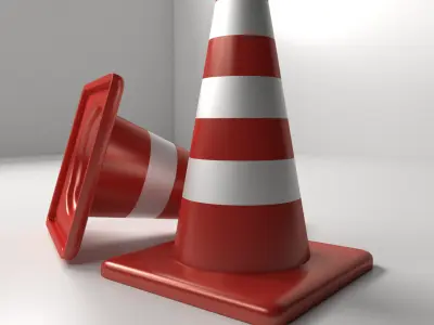 Traffic Cones 3D model