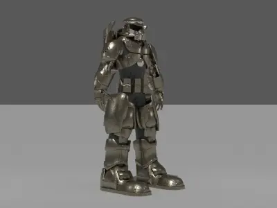 futuristic armor Low-poly 3D model