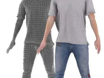 Manuel 001 Animated Dancing Man Free low-poly 3D model