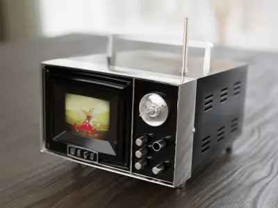 WAGO Vintage TV Lighter without the Lighter - Vintage - Retro TV Free 3D model