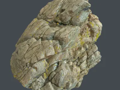 3d scanned rock cliff M 3D model