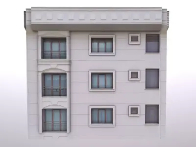 Architectural Building-2 Low-poly 3D model