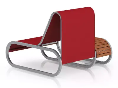 Modern Red Chair 3D model