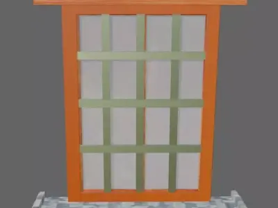 Window  3D model  low-poly Low-poly 3D model