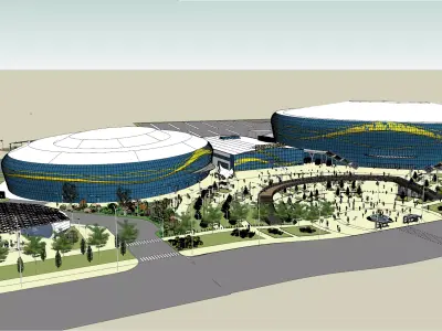 Almaty Arena Complex -  Architectural 3D Model 3D model