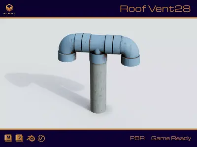 Roof Vent 28 Low-poly 3D model