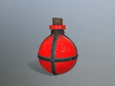 potion bottle Low-poly 3D model