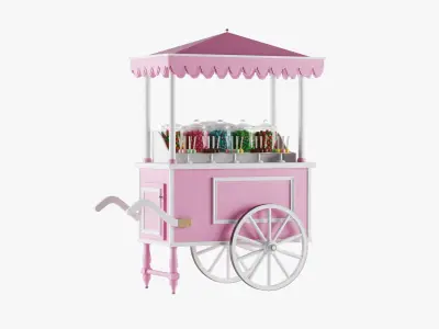  Candy Cart Gumball Machine And Cakes 