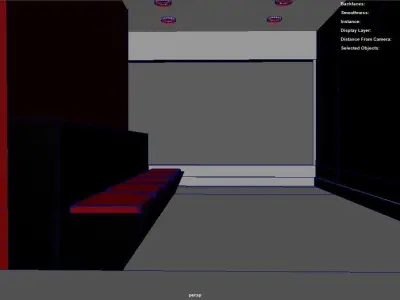 Empty Room Low-poly 3D model