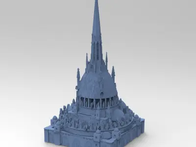 Desert Persian Fortress Tower 3 3D model