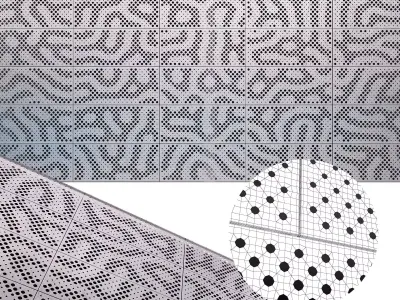 perforated metal panel 31 3D model