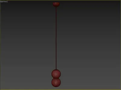 Gray Globe Cement Pendant Light 3D model