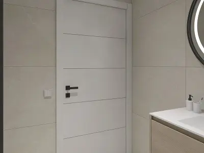 Simple but cozy shower room 3D model