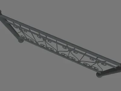 Fence 01 Low-poly 3D model purchase
