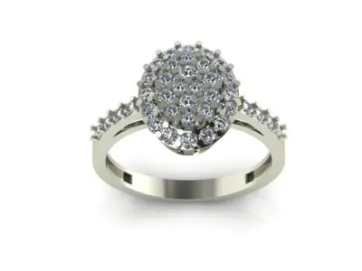 Wedding ring 3D print model 52