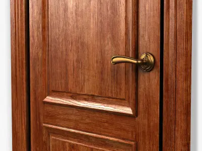 Door0046 wooden door 3D model