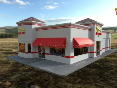 R3DP In-N-Out Burger Low-poly 3D model