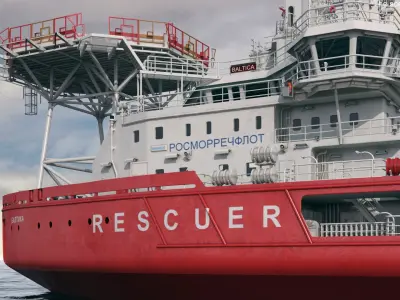 Russian Rescue Icebreaker with Helipad 