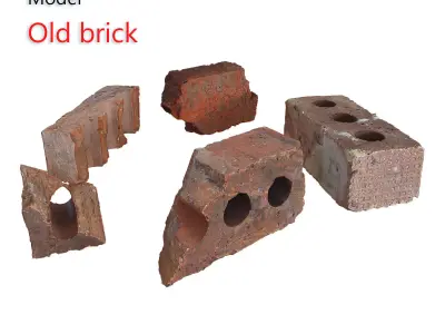 Ultra realistic Old Brick Scan 8k HD  Low-poly 3D model