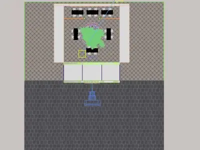 Exterior Scene Olive Tree Pateo 3D model