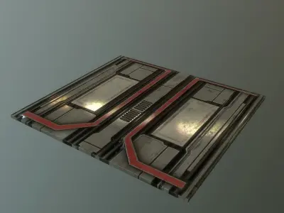 Sci-Fi Panel V1 Low-poly 3D model