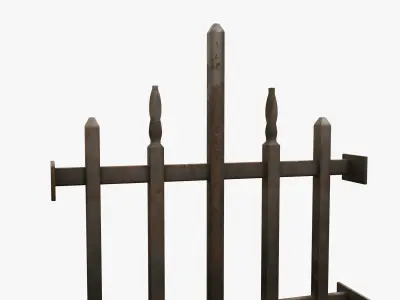 Medieval window Low-poly 3D model