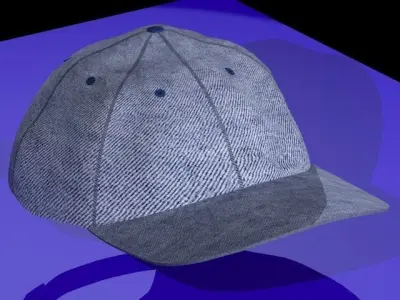 GORRA JEEN AZUL 3D model