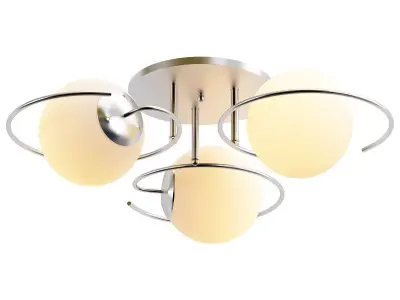 st-luce-galio-sl418-102-03 three light ceiling fixture with g... 3D model