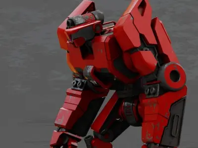 Combat Droid rigged character 3D model purchase