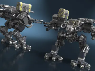  Assault-Class War Mech Heavy Weapon Loadout Rigged 