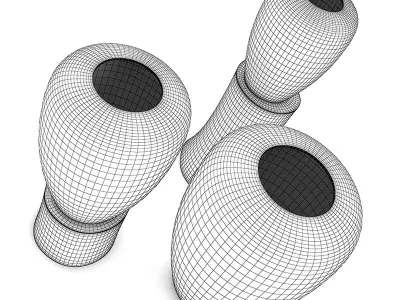 Glass Lamps Set 3D model