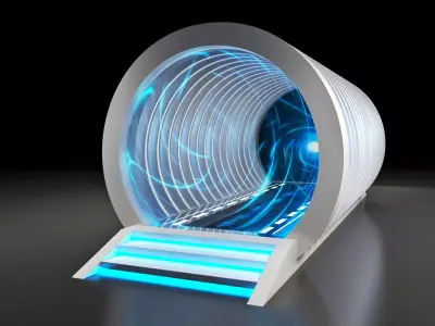 Futuristic Sci Fi Energy Portal Time Tunnel 3D model