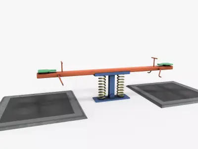 See-saw playground Low-poly 3D model