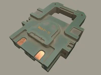 Stylized Scifi Cartridge Low-poly 3D model
