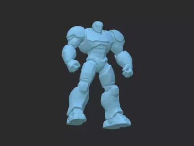 Futuristic Combat Mech Armored Sci-Fi Robot Warrior  3D Model 3D model