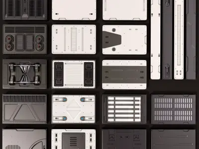 Sci Fi Panels KitBash  3D model