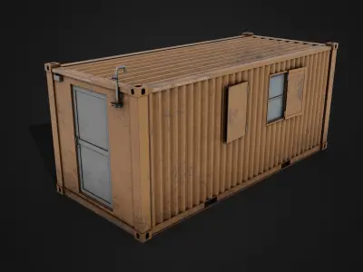 Container For Workers Low-poly 3D model