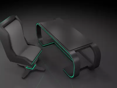 Sci Fi Chair table 3D model