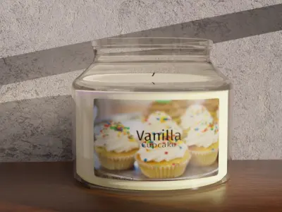 Vanilla Candle Low-poly 3D model