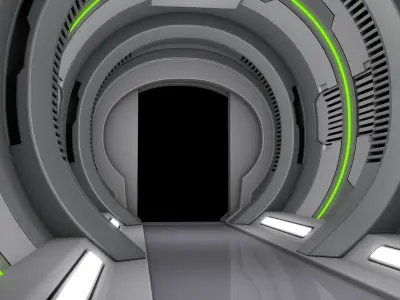 Sci Fi Corridor 3D model 87