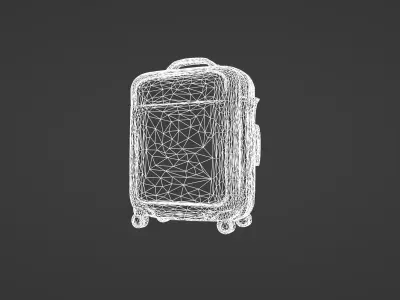 Futuristic Smart Suitcase with Sleek Neon Accents   3D model