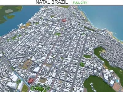 Natal Brazil 30km Low-poly 3D model