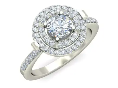 Women Wedding Engagement Ring 3D print model 9