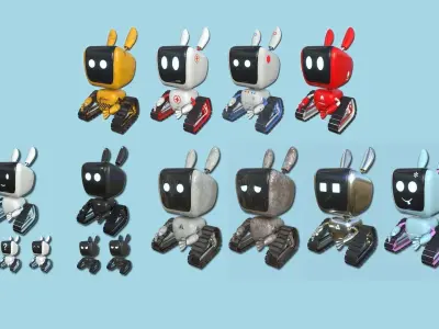 100 Robots Super Collection - SciFi Character Design 3D Model Pack