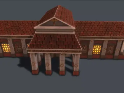 Roman Hospital Low-poly 3D model