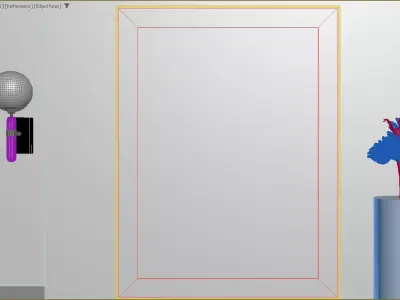 Modern abstract wall paintings 3D model