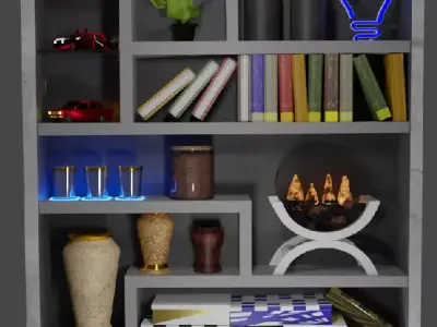 home shelving with 3d models rack 3D model